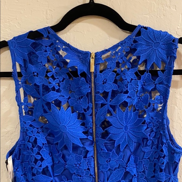 Calvin Klein GORGEOUS Blue Dress NWT - Picture 3 of 4